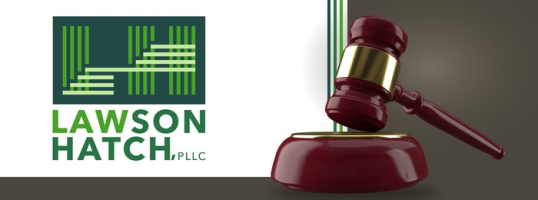 Lawson Hatch logo and gavel